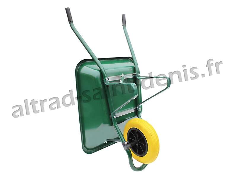 Image du produit BROUETTE TOUS TRAVAUX VERTE ROUE INCREVABLE SOUPLE 100L