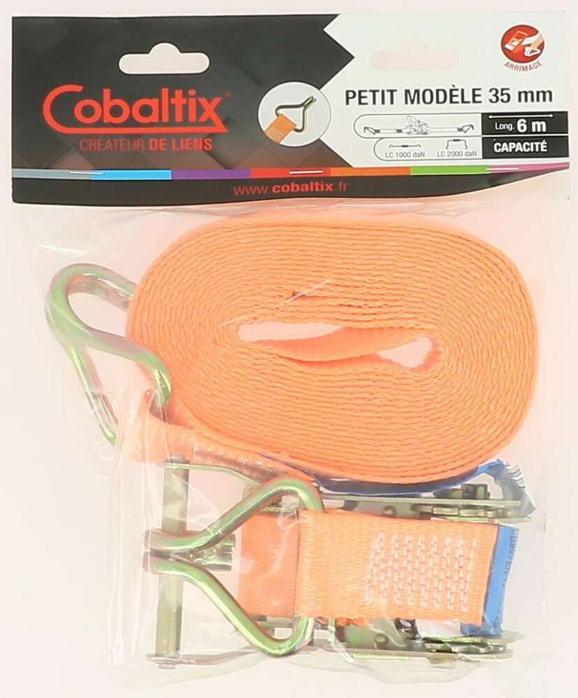 Image du produit PETIT MODELE PLATEAU LG 6M -FER: 112  -LC 1 000 daN SANGLE ORANGE 35MM BW 3 000 daN