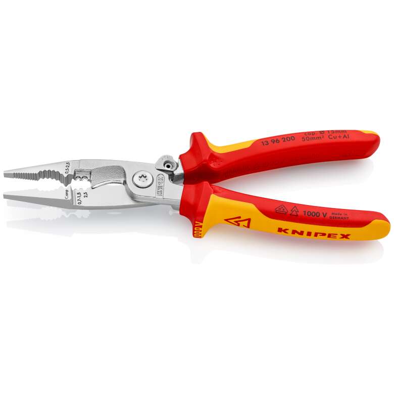 Image du produit KNIPEX PINCE 200MM INSTALLATION ELECTRIQUE POIGNEES ISOLEES