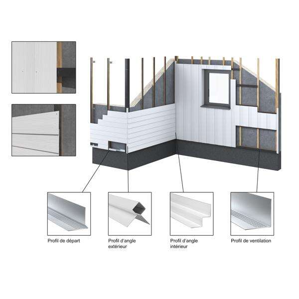 Image du produit PROFIL DE VENTILATION HARDIPLANK 3ML EP.25MM