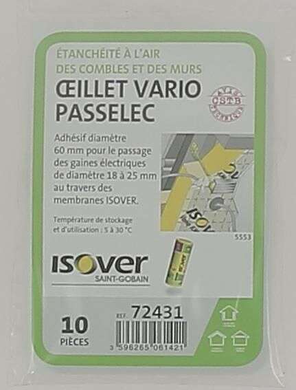 Image du produit OEILLET VARIO PASSELEC Ø 60MM - SACHET DE 10 PCES