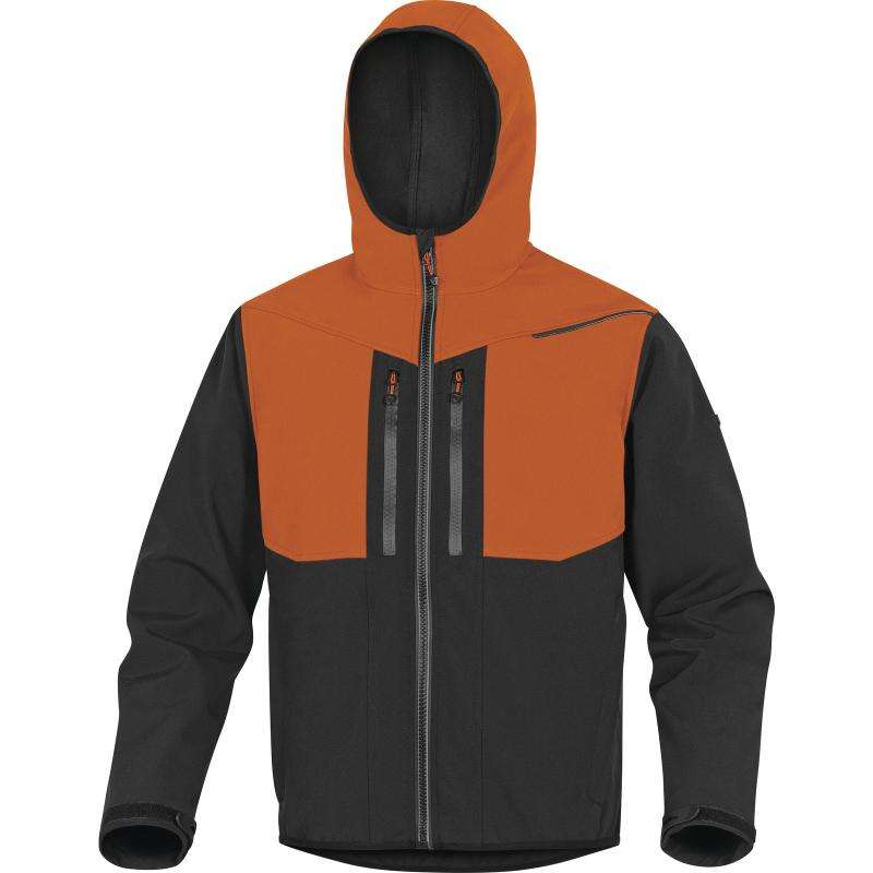 Image du produit VESTE SOFTSHELL 3 COUCHES HORTEN2 NOIR/ORANGE -T.M