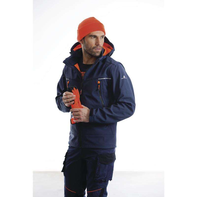 Image du produit VESTE SOFTSHELL 3 COUCHES ORSA MARINE/ORANGE - T.XXL