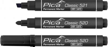 Image du produit MARKER PERMANENT PICA-CLASSIC BISEAUTE NOIR (521/46)