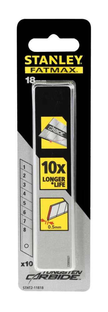 Image du produit LAMES DE CUTTER 18MM FATMAX AU CARBURE DE TUNGSTENE - CARTE 10 LAMES