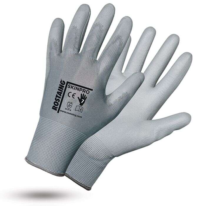 Image du produit GANTS TRICOT POLYAMIDE ENDUIT PU RESPIRANT COLORIS GRIS T9