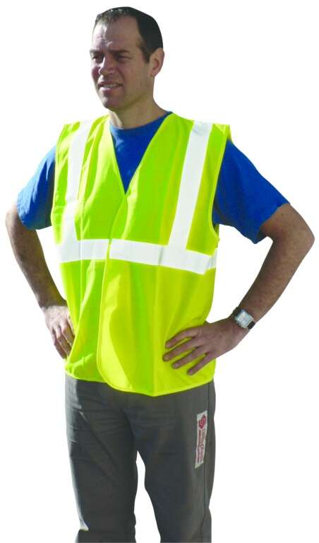 Image du produit GILET POLYESTER JAUNE CL 2 BANDES PARALLELES