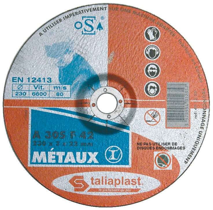 Image du produit DISQUE ABRASIF POUR METAUX 230MM